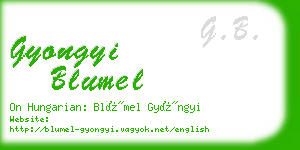 gyongyi blumel business card